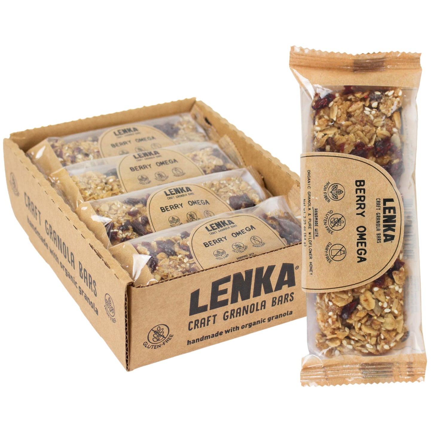 LENKA Granola Bars - Berry Omega