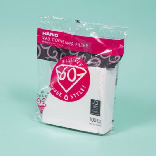 Hario V60 Paper Filter for 02 Size Dripper 100ct Bag