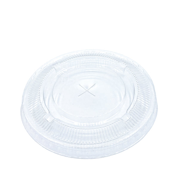 Clear Plastic Flat Lid with Straw Slot