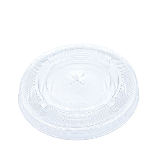 Clear Plastic Flat Lid with Straw Slot